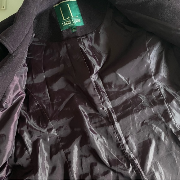 Larry Levine Women’s Sport Purple Wool Long Jacket - Picture 14 of 14